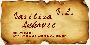 Vasilisa Luković vizit kartica